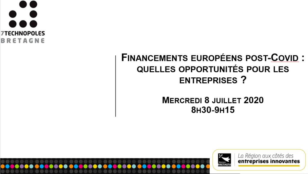 [REPLAY+SUPPORTS] Webinaire : les financements européens post-covid : quelles opportunités pour les entreprises?